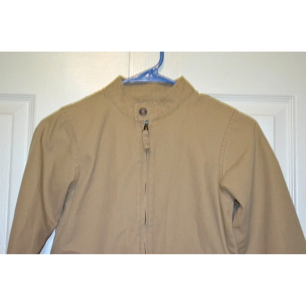 Children's Place Beige Canvas Bomber Jacket Size Small 5/6 Full Zip Nwt's